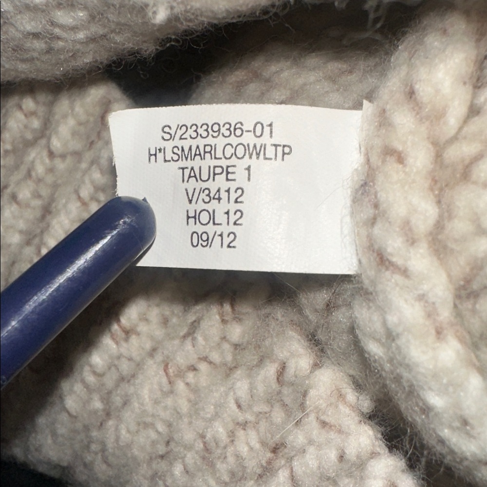 Banana Republic Heritage Wool Taupe Cowl Neck Sweater - Picture 7 of 10